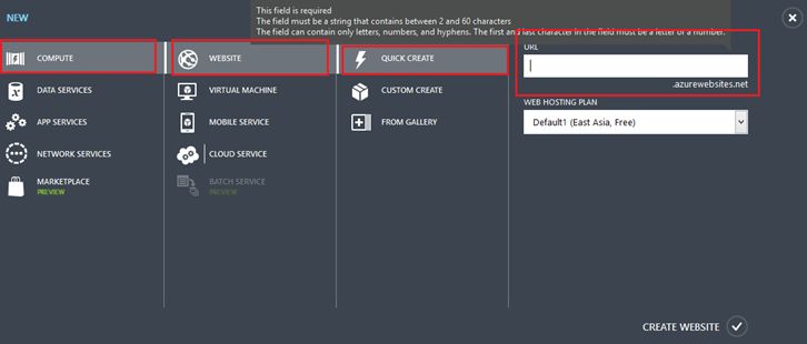 Choose the data Center
